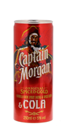 Afbeeldingen van Captain Morgan & Cola Cans 12 x 25 cl 5° 3L