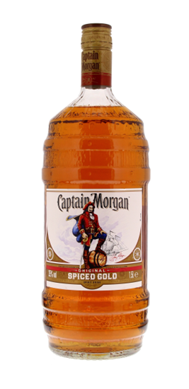 Image sur Captain Morgan Spiced Gold Barrel Bottle 35° 1.5L