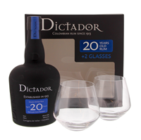 Afbeeldingen van Dictador 20 Years + 2 Glazen 40° 0.7L