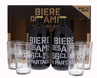 Afbeeldingen van Bière des Amis 2 x 66 cl + 4 glazen 5.8° 1.32L