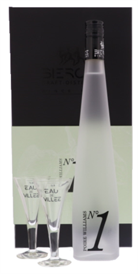 Image sur Poire Williams N°1 Distillerie de Biercée Ecrin Prestige + 2 Verres 43° 0.7L