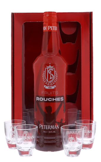Image sur Peterman Rouches Giftpack + 4 Verres 14.9° 0.7L