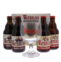 Image de Giftpack Waterloo Beer 4 x 33 cl + 1 Verre 8° 1.32L