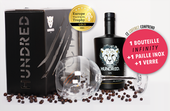 Image sur Hundred Gin Infinity Giftpack 40° 0.5L