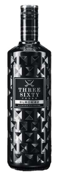 Image sur Three Sixty Vodka Black 42° 0.7L