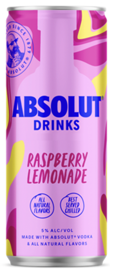 Image sur Absolut Raspberry Lemonade Can 5° 0.25L